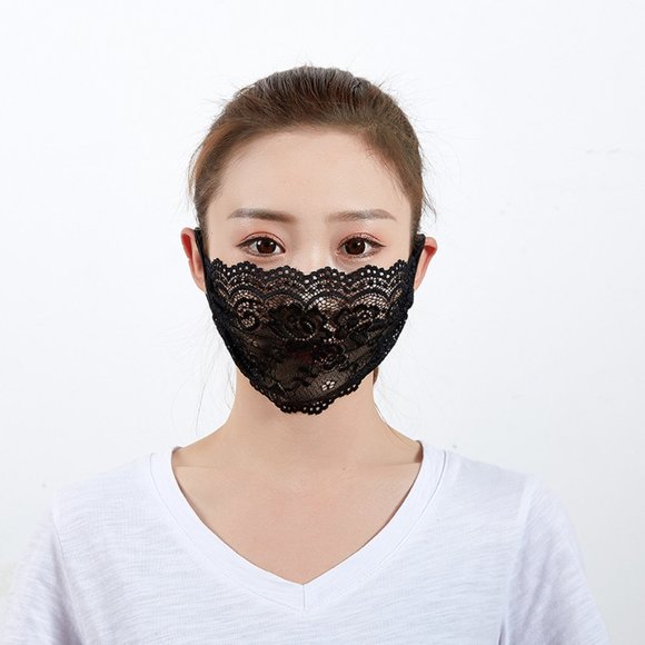 Black Lace Face Mask - Picture 11 of 13